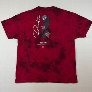 Primitive Naruto Shippuden Itachi Uchiha Tie Dye T-Shirt Red Black XL Mens